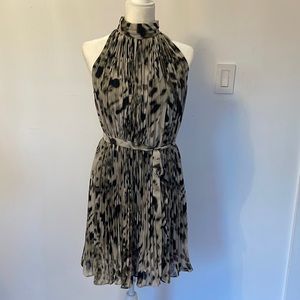 Vince Camuto Small Spot Pleated Tie Dress